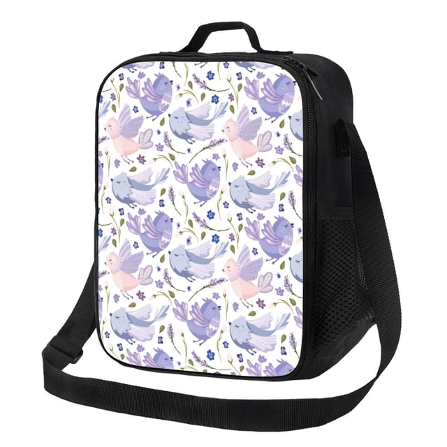 Balery Lavender Flowers Caja de Almuerzo y Bolsa de Almuerzo para Hombres y Mujeres, Bolsa de Almuerzo Reutilizable con Gran Capacidad, Bolsa de Almuerzo Aislada