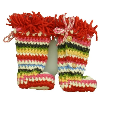 

Pre-owned Chibella Girls Pink | Red Stripe Slippers size: 4 Infant