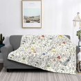 thumbnail image 2 of Rateoe Colorful Mushrooms and Plants Pattern Flannel Throw Blanket, Ultra-soft Blanket for Bed, Couch, Car, Hypoallergenic Anti-pilling blanket-80"x60"(Horizontal), 2 of 6