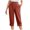 Red, variant on WIZUTIZ Palazzo Pants for Women Casual Capris Lightweight Leisure Relaxed Fit Wide Leg Sweatpants Elastic Spandex Mid Rise Summer Pants Solid Pleated with Pockets Palazzo Pants Pull On Clubs Black