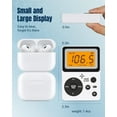 thumbnail image 2 of Pocket AM FM Radio Portable with Stereo Earphone, Battery Operated Radio by 2 AAA, Manual Preset, Large Screen, Lock Key Walkman Radio, Sleep Timer, Mini Radio, Digital Radio(No Speaker), 2 of 7