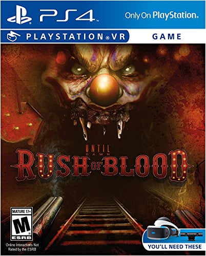 Rush of Blood Starter Bundle, Sony, PlayStation 4 with 4 items- PlayStation  VR, VR Headset, Move Controller, PlayStation Camera Motion Sensor