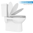 thumbnail image 2 of Asiento de inodoro homfan redondo de cierre suave, duradero, blanco, 2 of 6