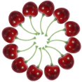 thumbnail image 2 of Faux Fruit Cherry Decorative Set for Plastic and Foam Material 25Pcs, 2 of 5