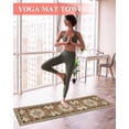 thumbnail image 2 of Brown Boho Yoga Towel for Hot Yoga Non Slip, Retro Western Rustic Ethnic Tribal Patterns Yoga Mat Towel Absorbent Yoga Sweat Towels Microfiber Hot Yoga Blanket for Bikram Pilates 26"x74", 2 of 7