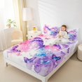 thumbnail image 2 of Manfei Girly Pink Butterfly Full Size Sheets for Girls, Fairy Tale Bed Sheets, Cute Watercolor Moth Sheet Sets, Microfiber Bedroom Decor, 4pcs, 2 of 6