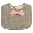 thumbnail image 1 of Babero para Bebé Frenchie Mini Couture Rayas con Moño Rosa Oxford, 1 of 2