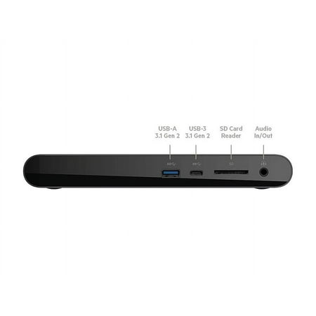 Belkin - Thunderbolt 3 Dock Pro w/ Thunderbolt 3 Cable, Dual 4K @60Hz, 85W Upstream Charging - Docking Station - Aluminum