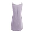thumbnail image 5 of FcBaudy Camisole Sans Manches Robe Col en V, Robes d'Été pour Femmes, Robes de Mode pour Femmes Robe Unie Sans Manches à Bretelles avec Poches, 5 of 5