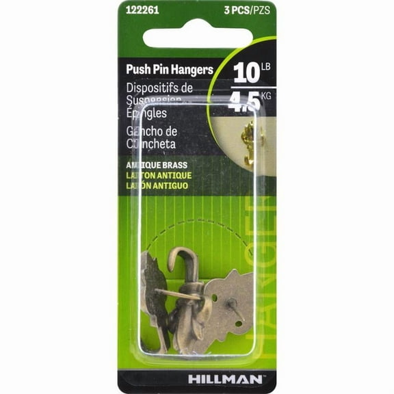Hillman Fasteners 122261 Fleur De Lis Push Pin Hangers Cd3