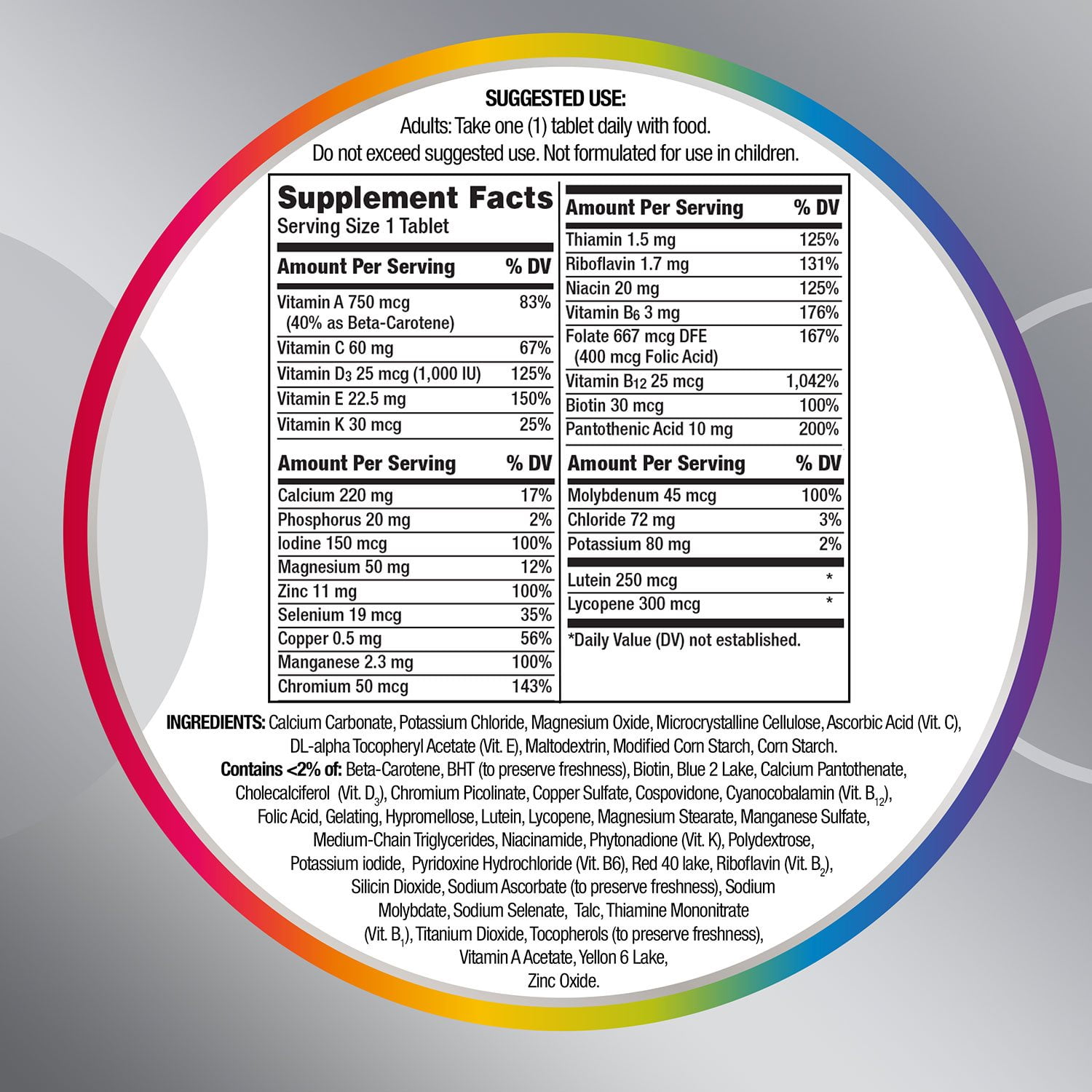 Centrum Silver Adults 50+ Multivitamin Tablet 325 ct.
