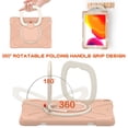 thumbnail image 4 of Case for iPad 9th/8th/7th Gen 10.2 inch 2021/2020/2019, 360 Degree Rotating Hand Grip Shockproof Cover with Shoulder Strap, Rose Gold, 4 of 7