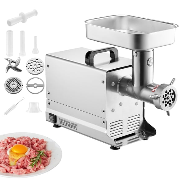 KFFKFF Electric Meat Grinder, 11 Lbs/Min Capacity with Blade, Grinding Plate, Sausage Maker, Stainless Steel Meat Mincer for Home, Kitchen, and Commercial Use