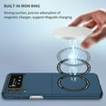 thumbnail image 3 of Magnetic Phone Case for Samsung Galaxy Z Flip4 Compatible for Magsafe, Military-Grade Shockproof Protective Case with Built-in Magnet Circle for Samsung Galaxy Z Flip 4, MS Navy Blue, 3 of 14