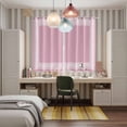 thumbnail image 6 of Curtains 63 Inch Length 2 Panels, Pink Greek Key Grommets Window Treatment Curtain, Geometric Greece Ancient Farmhouse Geo Thermal Curtains Drapes for Living Room/Bathroom, 6 of 9