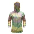 thumbnail image 5 of Capreze Ladies Sweatshirts Long Sleeve Hoodies Hooded Neck Sweatshirt Athletic Pullover Tie Dye Light Green L, 5 of 5