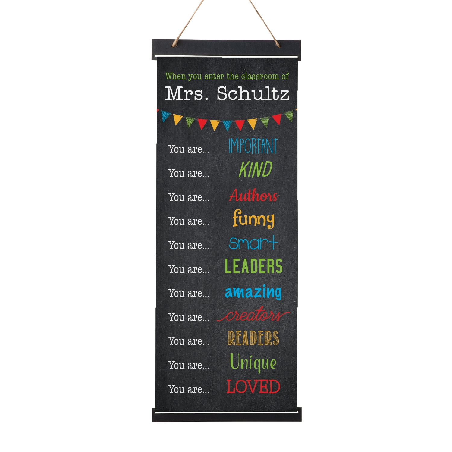 Personalized When You Enter this Classroom Teacher Hanging Canvas