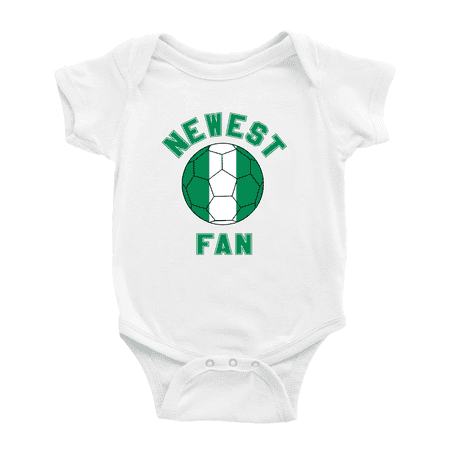 

Newest Nigeria National Soccer Team Fan Cute Baby Romper (White 0-3 Months)