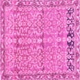 thumbnail image 1 of Ahgly Company Indoor Square Abstract Pink Contemporary Area Rugs, 6' Square, 1 of 4