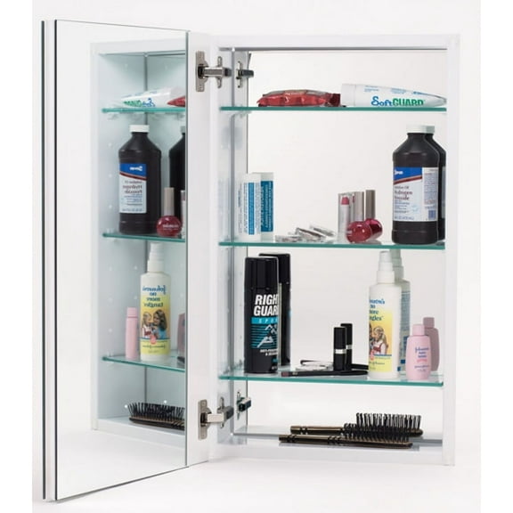 Alno 15" x 25" Cabinet Body with Beveled Edge Door and 125 Degree Hinge - White