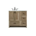 thumbnail image 3 of 36 inch single bathroom vanity in natural oak, 3 of 8