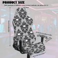 thumbnail image 2 of Whosucclay Grey Skull Floral Print Gaming Chair Cover, Stretchable Elastic Computer Desk Chair Cover with Armrest Covers, 4Pcs Soft Non Fading Office Chairs Covers Slipcovers, 2 of 8