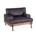thumbnail image 6 of World Interiors Chiavari Ebony Leather Armchair in Antique Ebony Brown, 6 of 6