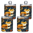 thumbnail image 2 of 2 Pack Adorable Foxes with Flowers Leaves Qtip Holder Dispenser Clear Plastic Storage Apothecary Jars for Cotton Swabs Balls Pads Floss, 2 of 7