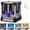 Warm and Blue, variant on Infinite Space Abyss Lamp, Creative 4D Infinite Space Abyss Night Light, Touch Dimmable Infinity Mirror Cubes, Rechargeable LED Hyper Cube Night Light, Futuristic Tech Decor (Blue)