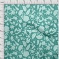 thumbnail image 4 of oneOone Velvet Teal Green Fabric Jacobean Floral Silhouette Craft Projects Decor Fabric Printed By The Yard 58 Inch Wide, 4 of 4