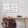 thumbnail image 3 of Stupell Industries Rustic Patterned Sea Life Animals & Insects Painting Gray Framed Art Print Wall Art, 16 x 20, 3 of 10