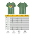 thumbnail image 2 of TWY Women Gradient Daisy Graphic Short Sleeve Round Neck Top, 2 of 2