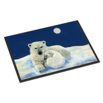 Polar Bears Moonlight Snuggle Doormat 24x36