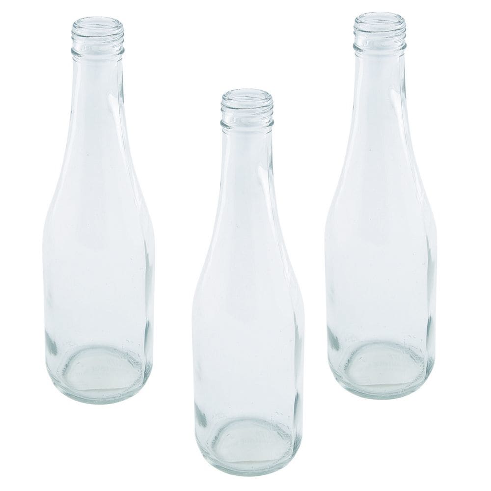 Clear Vintage Glass Soda Bottles (Dz) Home Decor 12 Pieces