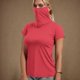 thumbnail image 1 of mfyjkho Tops Para Hacer Ejercicio Para Mujer, Mascarilla Facial De Manga Corta De Color Liso Informal De Verano Para Mujer, Protección Solar Tops Para Hacer Ejercicio Para Mujer L, 1 of 7