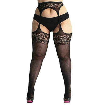 

Gifts for Women YOHOME New Sexy Womens fishnet tights Plus Size Lace Suspender Pantyhose Stocking