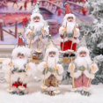 thumbnail image 5 of Adorno navideño de Papá Noel de pie, plateado, 5 of 5