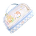 thumbnail image 3 of Transparent Pencil Case Bag for Students Makeup Travel, Waterproof, Large Capacity, Convenient to Carry, Durable, Transparent and Visible, Double Layer, Easy to Clean, 3 of 8