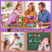 HXFOU 150PCS Magic Forest Magnetic Blocks for Kids Ages 3-12, Magnetic Building Cubes with Castle Theme, STEM Building Blocks, Magnetic Cubes Construction Toys for Boys Girls