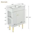 thumbnail image 2 of KYLE & KAY Freestanding Cabinet with Single Ceramic Sink, Combo Storage Vanity for Bathroom, Kitchen, Living Room, Small Spaces, Left Side Storage, White, 2 of 6