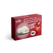 Fusion Select Mochi Daifuku Snacks - Traditional Japanese Rice Cakes with Filling - Flavored Asian Sweet Desserts for Family - Chewy and Soft Texture - 35g Each, 6 Pieces per Pack (Lychee)