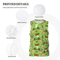 thumbnail image 3 of Rocae Cute Green Frog for Men's Basketball Jersey Lightweight and Breathable Athletic Tank Top,Quick-Drying Sports Jersey Small, 3 of 9