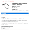 thumbnail image 2 of Front Brake Pad Sensor - Compatible with 2010 - 2016 Audi A4 - Carlson, 2 of 2