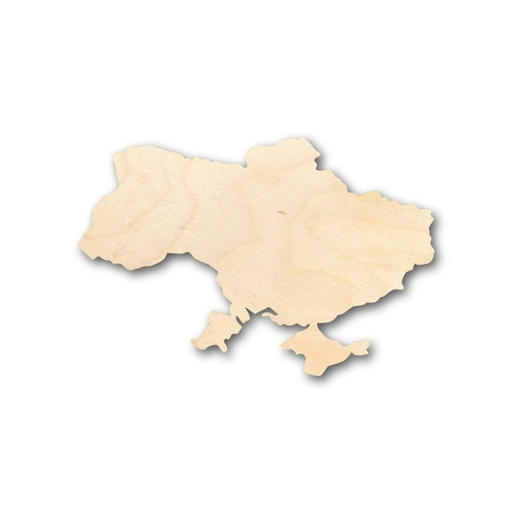 Unfinished Wood Ukraine Shape - Country - Craft - up to 46" DIY 4" / 1/8"
