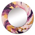 thumbnail image 3 of Designart "Playful Purple and Pink Strokes V III" Fractals Rund Mirror For Wall Decor - Large Purple Round Print Mirror - Round Glam Mirror 23" x 23" Inch - Wall Mounted Round Large Mirror, 3 of 6