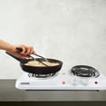 thumbnail image 5 of Courant Electric Double Burner, Portable, Sleek Design, White, 5 of 6