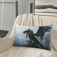 thumbnail image 6 of Fotbe Valley Gray Dragon Pillow Cases - Envelope Closure - Luxury, Extra Soft, Cooling Pillow Covers - Wrinkle, Fade, Stain Resistant-14"x20", 6 of 8