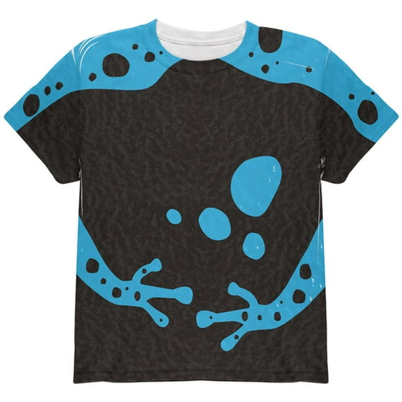 Blue Banded Poison Dart Frog Costume All Over Youth T Shirt Multi YSM