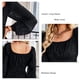 thumbnail image 5 of Camisa informal sin espalda con cuello ancho y manga larga para mujer con dobladillo suelto para todas las estaciones, 5 of 6