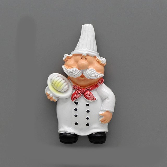 Cartoon Creativo Pan Chef refrigerador 3D imanes de Nevera Personaje de Dibujos Animados refrigerador Pegatinas decoración del hogar Regalos ShuxiuWang 8390605954818